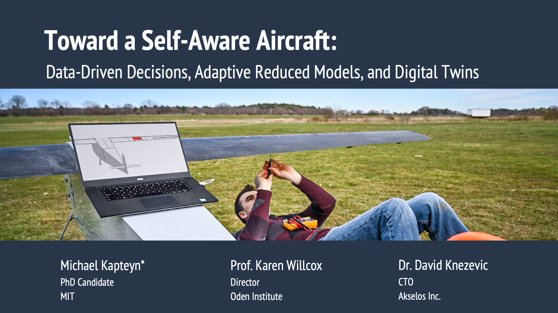 Toward a Self-Aware Aircraft: Data-Driven Decisions, Adaptive Reduced Models, and Digital Twins (USNCCM 2019 Presentation)