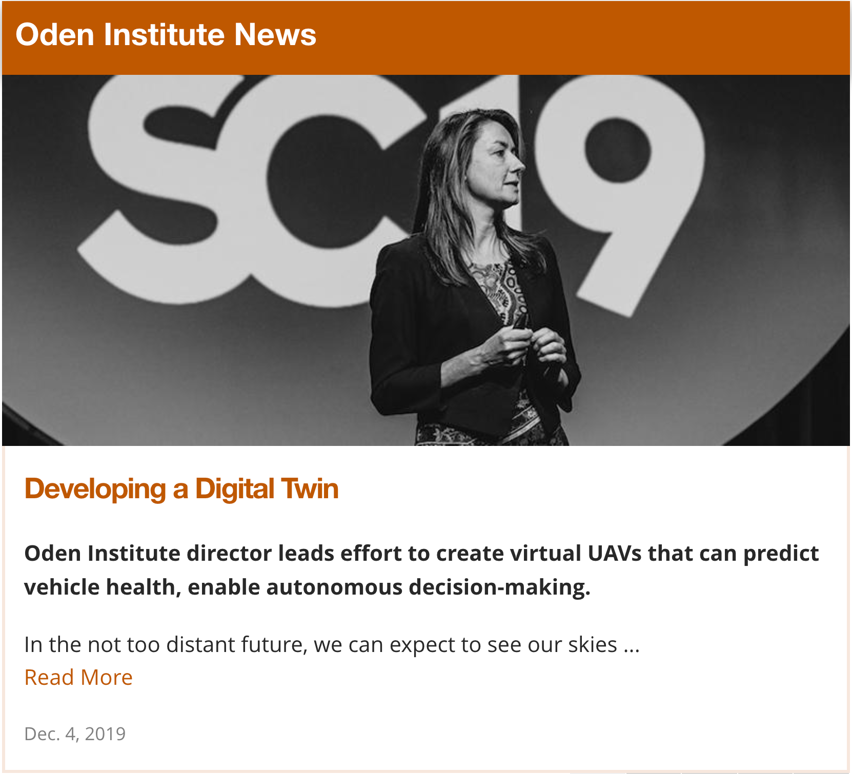 In the Media: Developing a Digital Twin